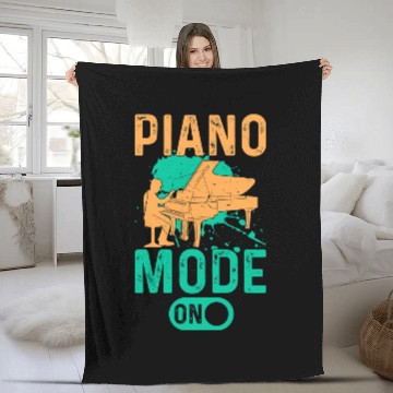 Discover Funny Piano Music Lover Pianist Player Piano Mode On Fleece Blankets