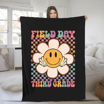 Discover Field Day 3rd Grade For Teacher Kids Third Grade Field Day Fleece Blankets