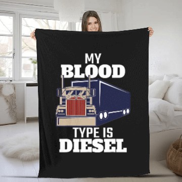 Discover Funny 18 Wheeler Truck Driver Trailer Trucker 14 Fleece Blankets