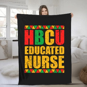 Discover HBCU Educated nurses Historical Black Alumni Fleece Blankets