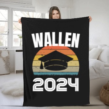 Discover Wallen Family Graduation Class 2024 Grad Student Fleece Blankets