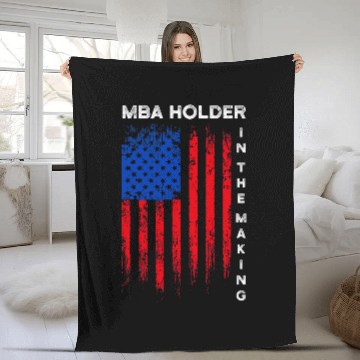 Discover MBA Student Business Degree Graduation 110 Zip Fleece Blankets