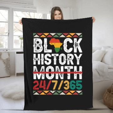 Discover Black History Month Pride African Melanin Black History Fleece Blankets