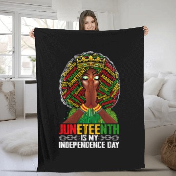 Discover Juneteenth 1865 Black History American Pride Melanin African 3 Fleece Blankets