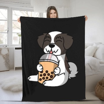 Discover Havanese Pet Boba Bubble Milk Tea Havanese Zip Fleece Blankets