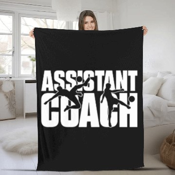 Discover Sport Soccer Assistant Soccer Coach Fleece Blankets