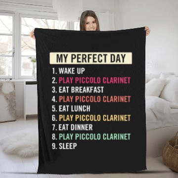 Discover Funny Clarinet Piccolo Clarinet Musical Instrument Quotes Fleece Blankets