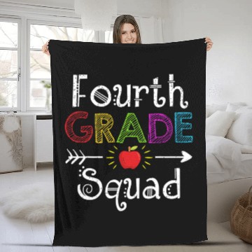 Discover Fourth Grade Squad Gift 4th Grade Teacher Student Fleece Blankets
