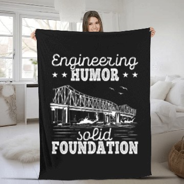 Discover Engineering Humor Solid Foundation vintages Civil Engineer Baseball Tees Fleece Blankets