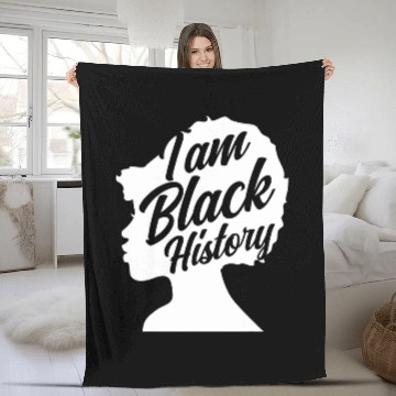 Discover I Am Black History Afro American African American Baseball Tees Fleece Blankets
