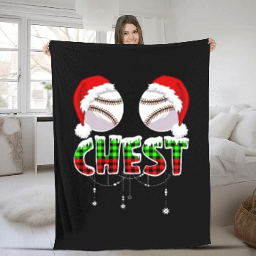 Discover Sport Baseball Chest Baseball Softball Chestnuts Couples Funny Christmas Baseball Tees Fleece Blankets