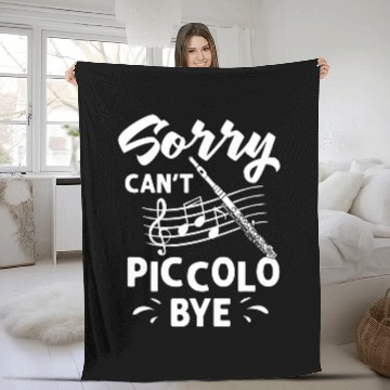 Discover Funny Flute Piccolo Instrument Music Flute Player Beginner Lesson 220 Fleece Blankets
