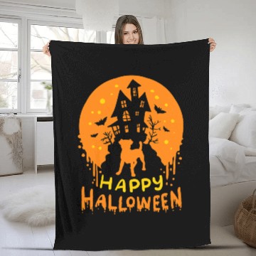 Discover Jack Russell Pet Dog Happy Halloween Fleece Blankets