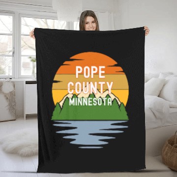 Discover From Pope County Minnesota vintages Sunset Fleece Blankets