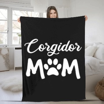 Discover Corgi Pet Corgidor Mom Zip Fleece Blankets