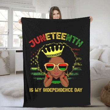 Discover Juneteenth 1865 Juneteenth Is My Independence Day Women Kid Zip Fleece Blankets