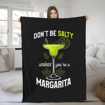 Discover Bartender Cinco De Mayo Dont Be Salty Margarita Fleece Blankets