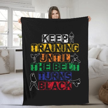 Discover Karate Teacher Training Jiu Jitsu Belt Tae Know Do Belt Fleece Blankets