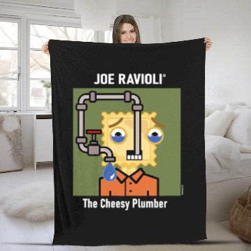 Discover Funny Violin Joe Ravioli The Cheesy Plumber Fleece Blankets