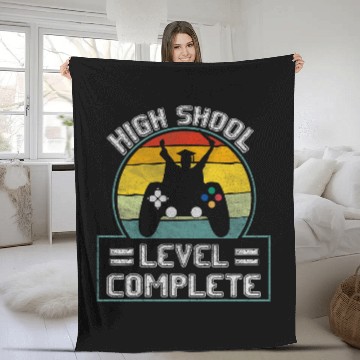 Discover High school Level Complete Gamer Graduation Video Gamer Fleece Blankets