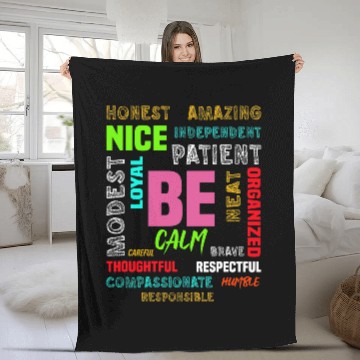 Discover Growth Mindset Positive Thinking Teacher Student Fleece Blankets