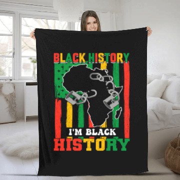 Discover Juneteenth Im Blackity Black African American Black History 2 Fleece Blankets