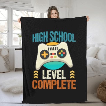 Discover High School Level Complete Gaming Senior Graduate Gamer 1 Fleece Blankets