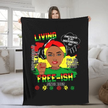 Discover Juneteenth 1865 Black History American Pride Melanin African 4 Fleece Blankets