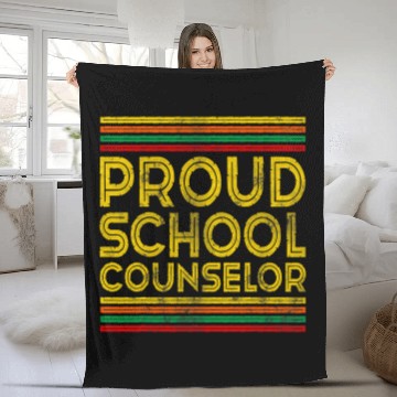 Discover Black History Month Proud School Counselor Fleece Blankets