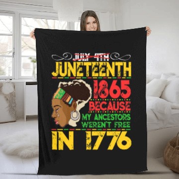Discover Black Queen African Americans Juneteenth 2 Fleece Blankets