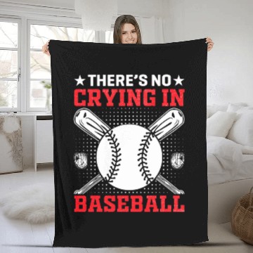 Discover Sport Baseball No Crying In Baseball Men Boy Softball 1 Fleece Blankets