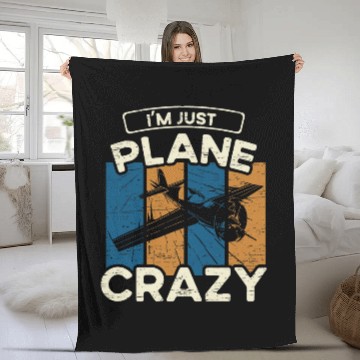 Discover Im Just Plane Airlines Airplane Aircraft Navigation Zip Fleece Blankets