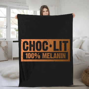 Discover ChocLIT 100 Melanin African American Black History Month 5 Fleece Blankets