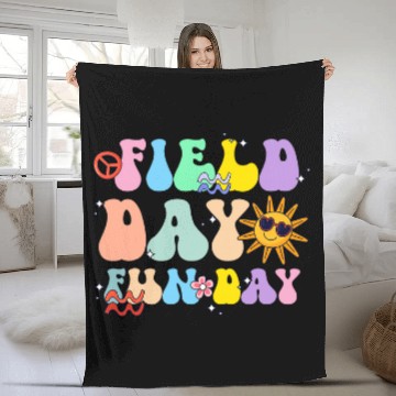 Discover Field Day Fun Day Class of Teacher Student Kid Test Day Baseball Tees Fleece Blankets