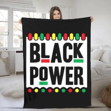 Discover Black Power Black History Month Fleece Blankets