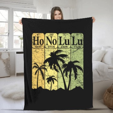 Discover Honolulu Periodic Table Elements Honolulu Hawaii Retro 4 Baseball Tees Fleece Blankets