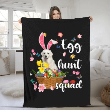 Discover Kuvasz Pet Happy Easter Day Easter Colorful Egg Hunt Zip Fleece Blankets