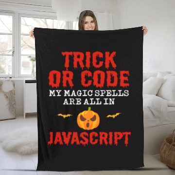 Discover Halloween Programmer Coder Software Web Developer Coding 9 Fleece Blankets