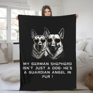 Discover German Shepherd Pet Funny Dog Lovers quotes Funny design Fleece Blankets