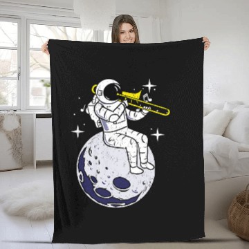 Discover Funny trombones Astronauts Playing trombones Vintage Baseball Tees Fleece Blankets