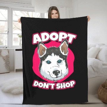Discover Husky pet Adopt Dont Shop Fluffy Siberian Husky Fleece Blankets