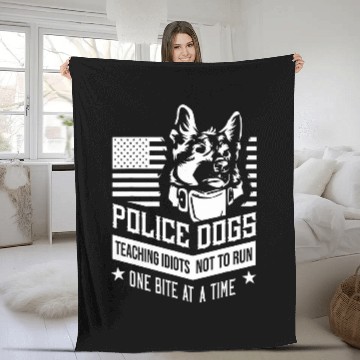 Discover German Shepherd Pet Police Dogs Teaching Idiots Not Run Fleece Blankets