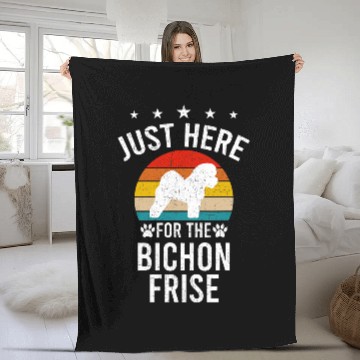Discover Bichon Pet Frise Just Here For Bichon Frise Dog Lovers Fleece Blankets