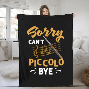Discover Funny Flute Piccolo Instrument Music Flute Player Beginner Lesson 48 Fleece Blankets