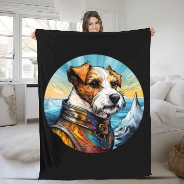 Discover Jack Russell Pet Viking Funny Dog Medieval 3 Fleece Blankets