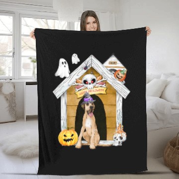 Discover Great Dane Pet Halloween Great Dane Dog Witch Haunted House Zip Fleece Blankets