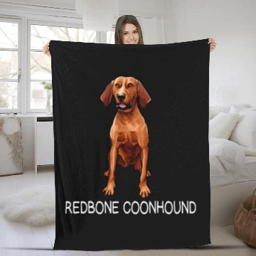 Discover Coonhound Pet Redbone Coonhound crazys Dog Lover 1 Fleece Blankets