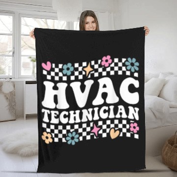 Discover HVAC Technician HVAC Tech AC Repairman Air Conditioning 4 Zip Fleece Blankets