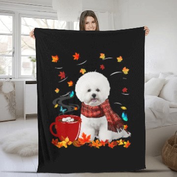Discover Bichon Pet Frise Fall Hot Chocolate White Bichon Frise Baseball Tees Fleece Blankets