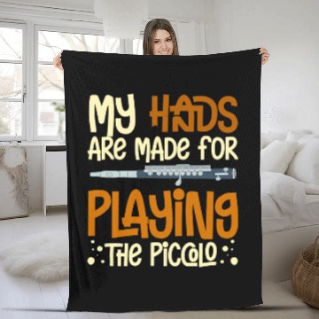 Discover Funny Flute Piccolo Instrument Music Flute Player Beginner Lesson 26 Fleece Blankets